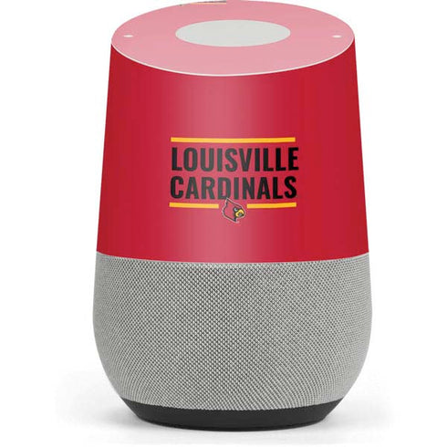 University of Louisville Cardinals Striped Google Home Skin